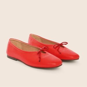 Maguire Prato Lipstick Red Leather Ballerina Flat size 38